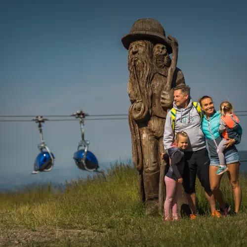 Cable cars in summer