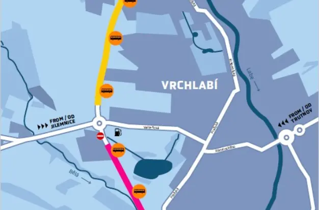 Miejsca parkingowe Vrchlabi